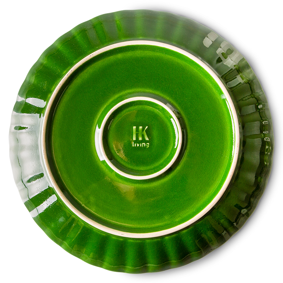 Dinerbord Emerald ribbed groen - set van 2