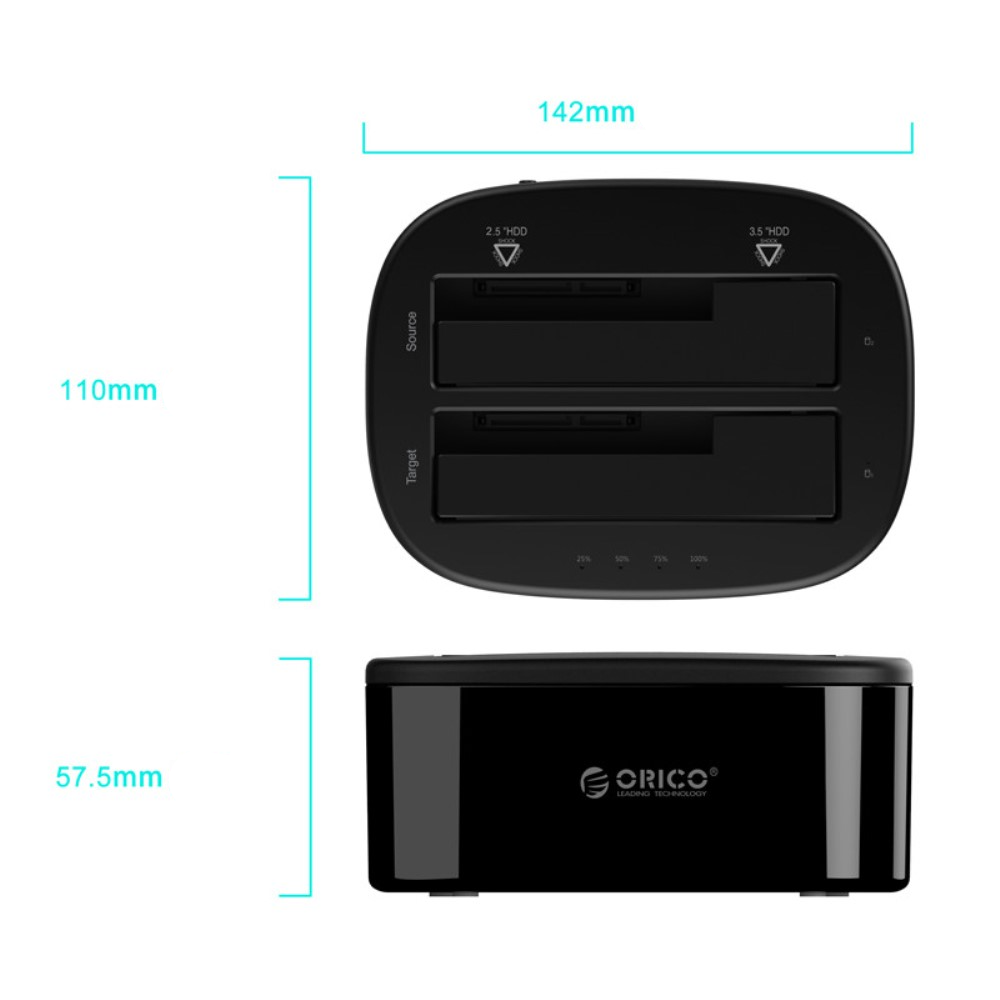 USB 3.0 SATA Dual Festplatten Docking Station für 2.5