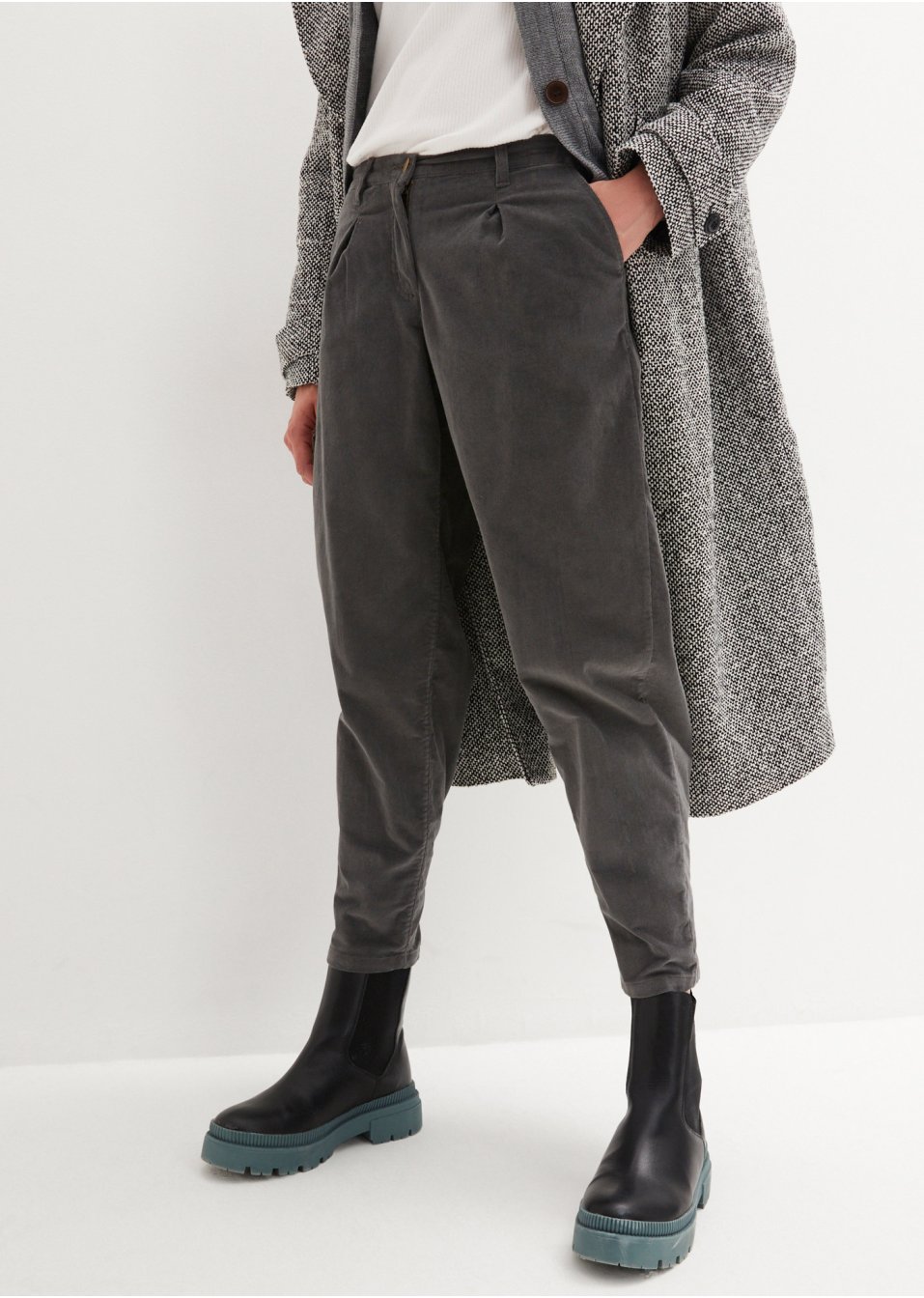 Pantalon velours côtelé Balloon-Fit