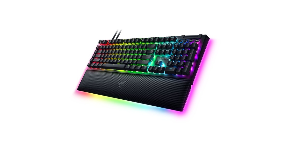RazerBlackWidow V4 Pro, gaming toetsenbord  (Zwart, US lay-out, Razer Yellow, RGB leds, Doubleshot ABS)