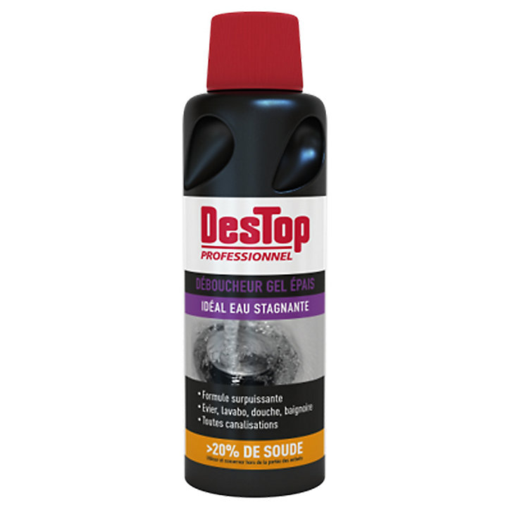 Déboucheur gel épais Detop professionnel 900ml