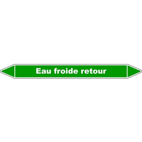 Marqueur tuyauterie - Eau Froid Retour - Vinyle Laminé