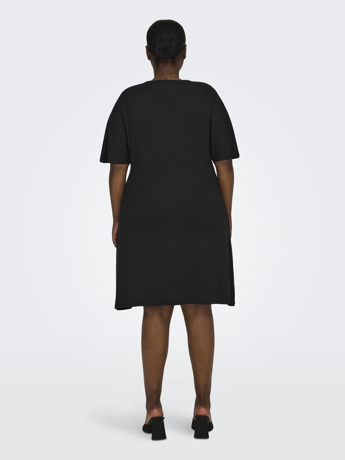 CARPILI Kurzes Kleid Dark Grey Melange