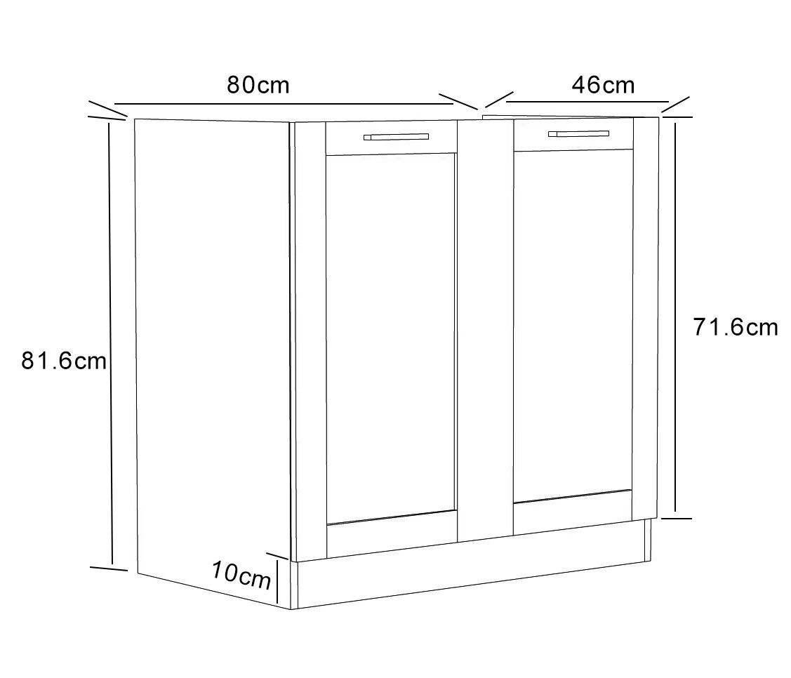 VCM Spülenunterschrank Breite 80 cm Spülschrank Unterschrank Spüle Küche Landhaus Colura