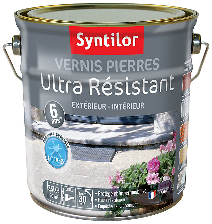 Vernis extérieur pierres Aquaréthane mat 2,5 L