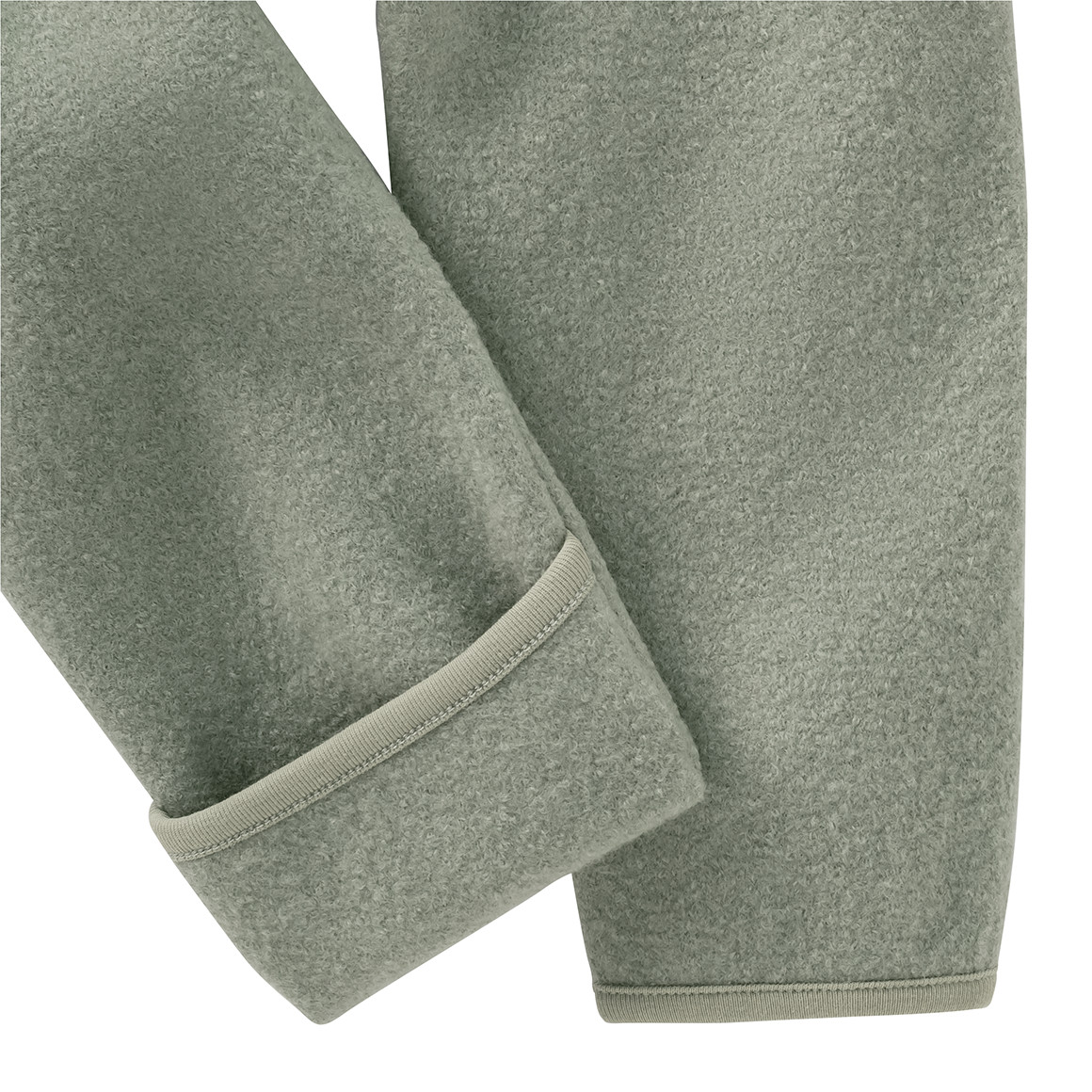 Topomini Pure Collection Baby Wollwalk-Latzhose mit Umschlagbündchen salbei