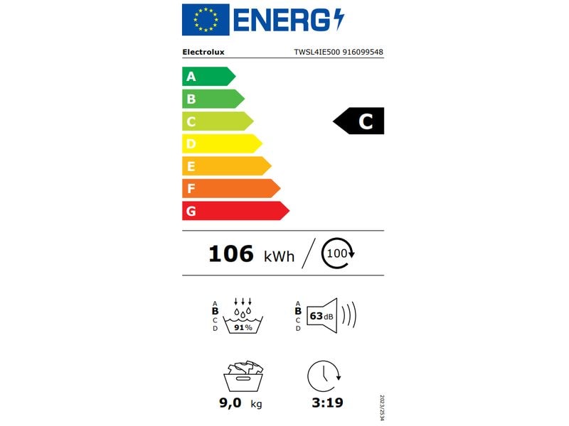 Electrolux Wäschetrockner TWSL4IE500 Links/Wechselbar Wärmepumpen-Trockner