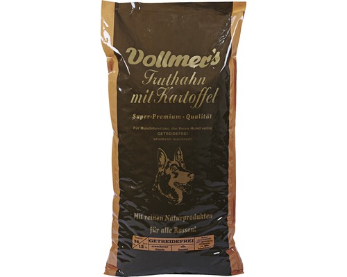 Vollmer's droog hondenvoer, kalkoen met aardappel, 15 kg