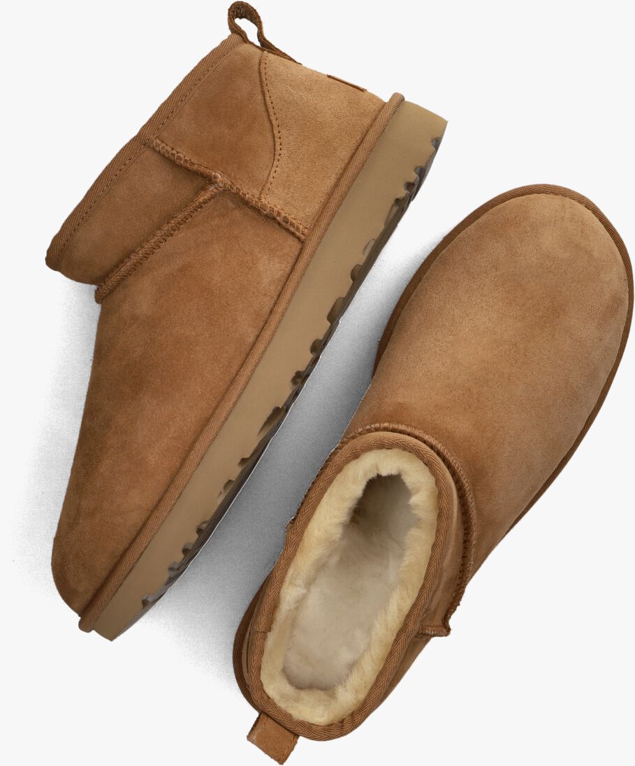 camel ugg vachtlaarzen w classic ultra mini