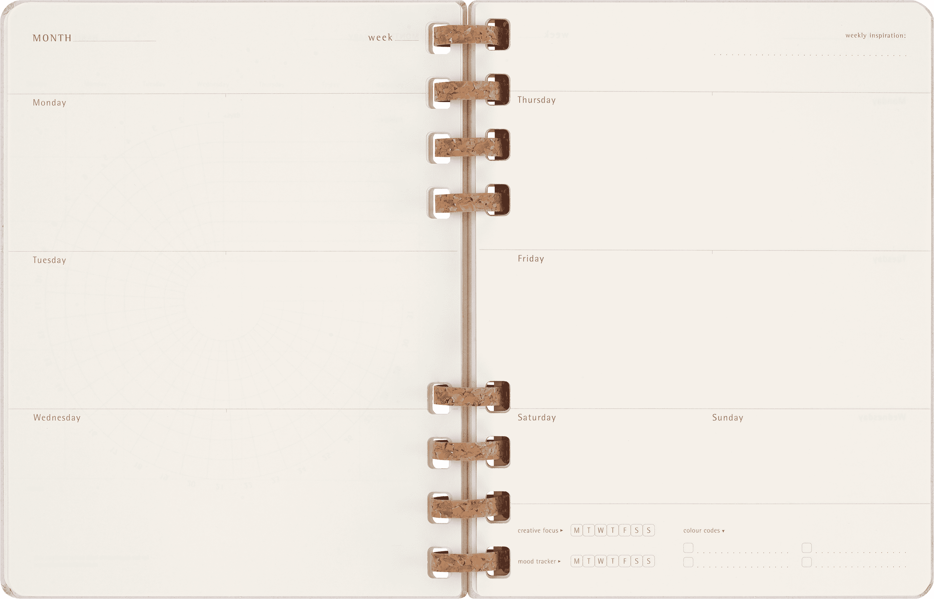 Undated Life Planner XL Weekly and Monthly, Spiral