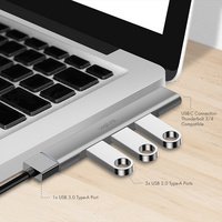 Hub USB 3.0 Ultraslim, 4 ports, boîtier aluminium