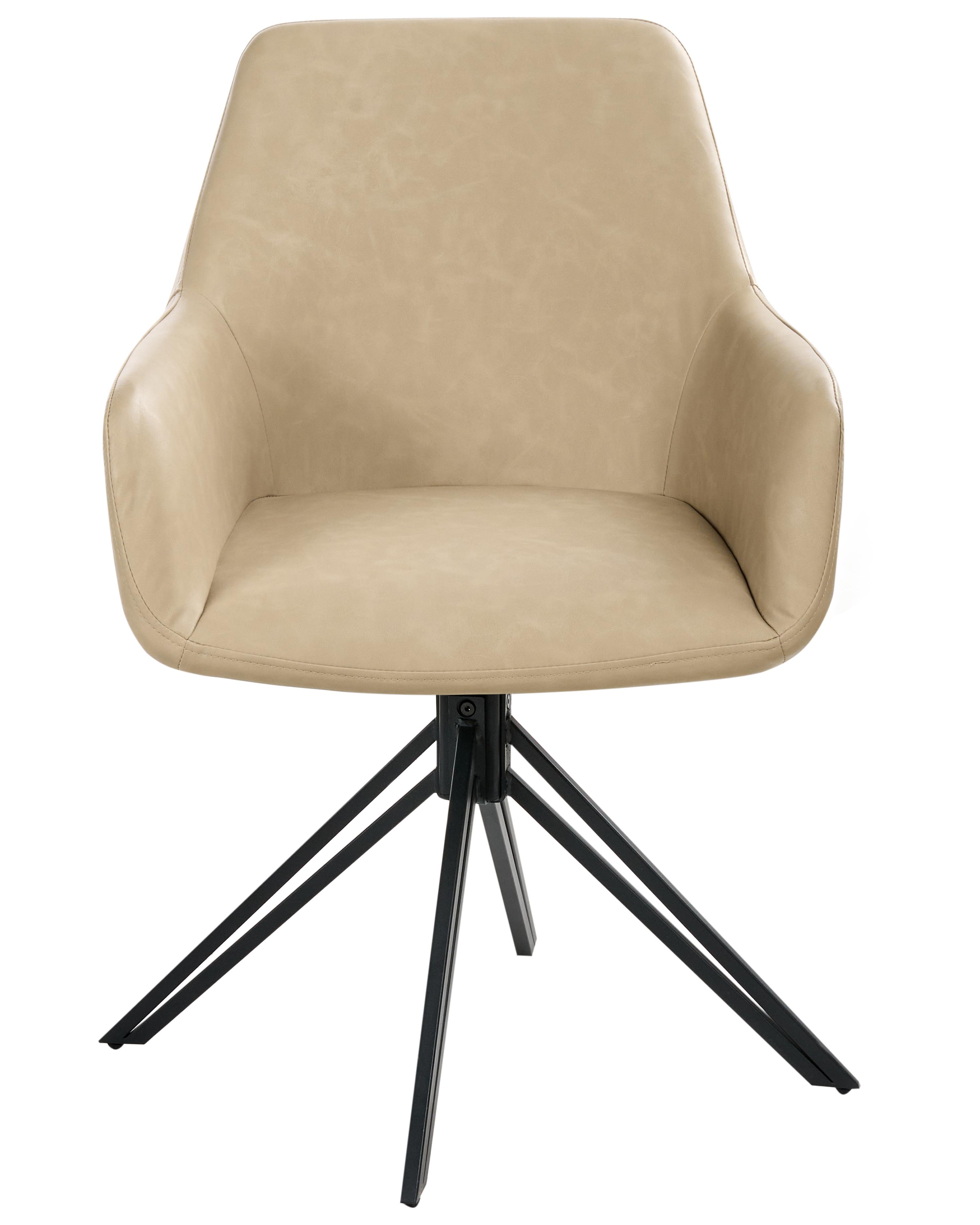Set van 2 eetkamerstoelen SANSARC Kunstleer Beige