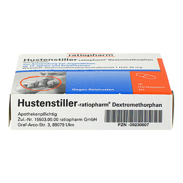 Hustenstiller Ratiopharm Dextromethorphan Kapseln, 10 St