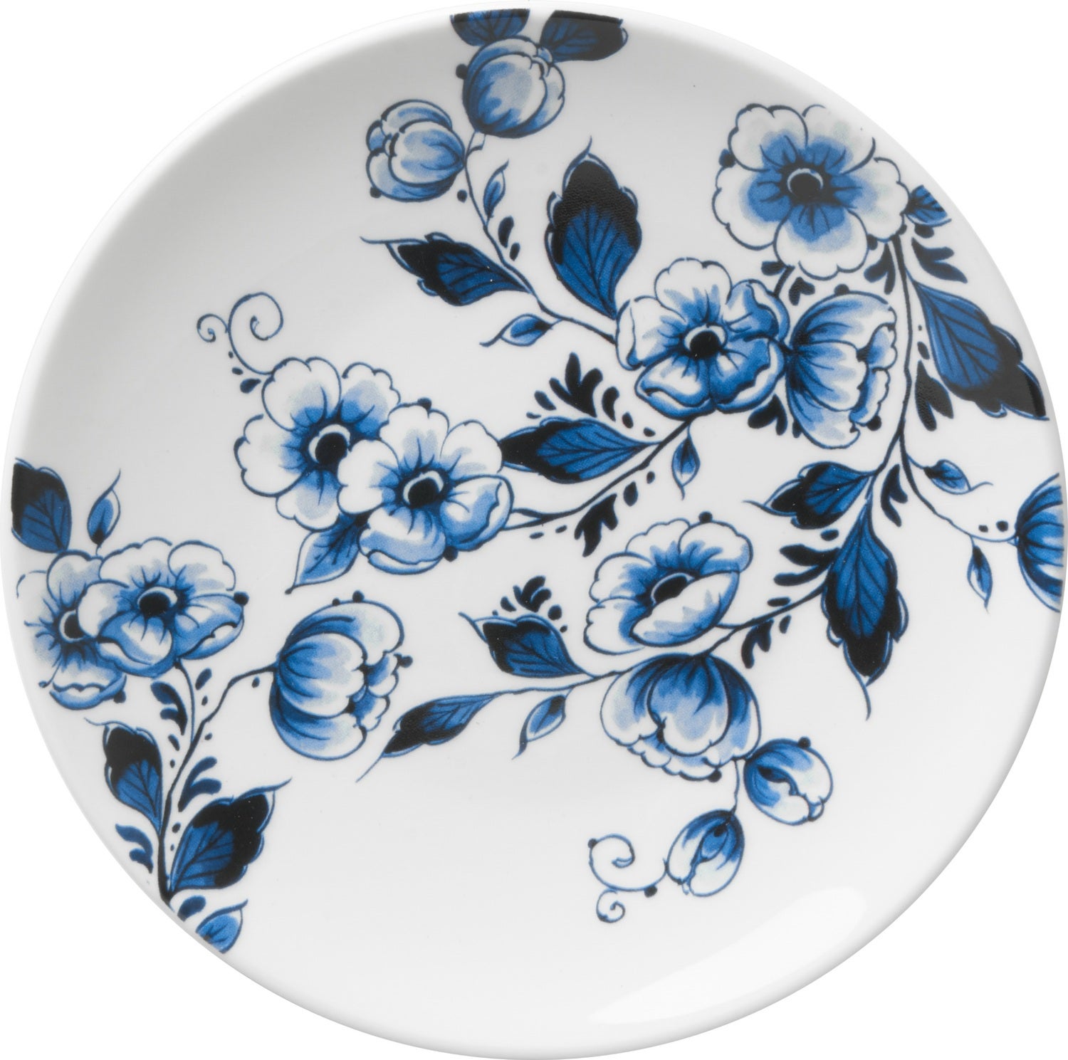 Heinen Delfts Blauw wandbord Bloem blauw D 16 H 2,5 cm