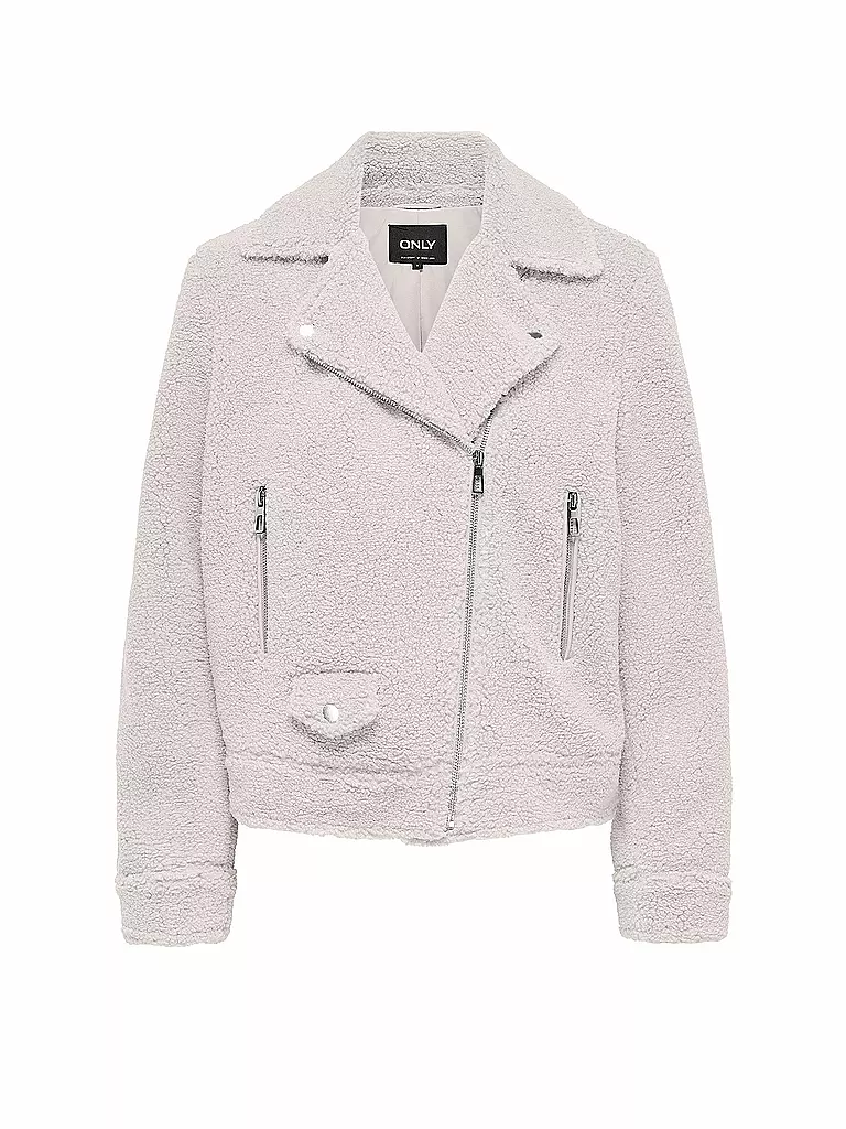 ONLY Jacke in Felloptik ONLRIO TEDDY BIKER creme