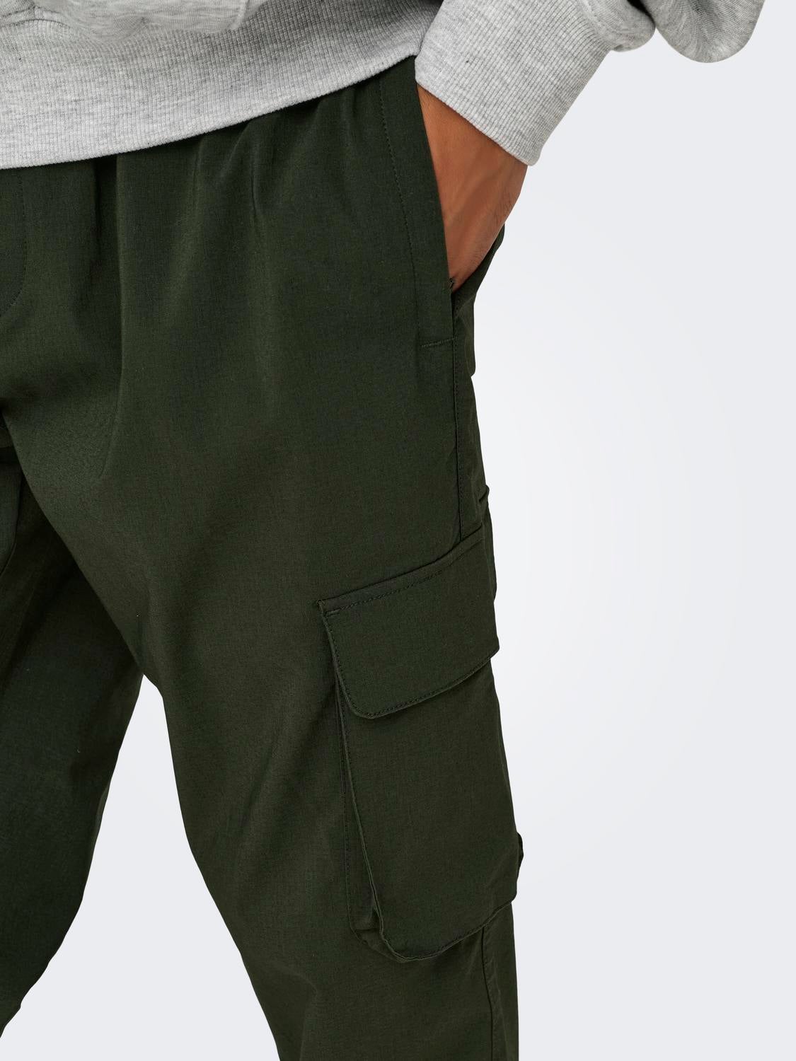 ONSCOMMON Slim Fit Cargo-Hose Rosin
