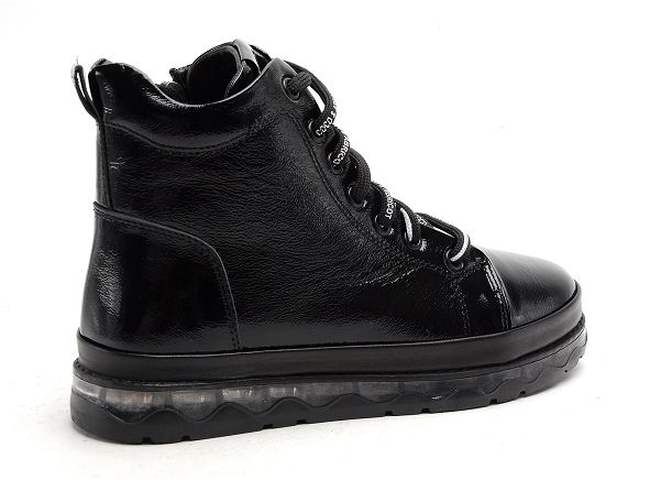 Coco abricot boots bottine plates femme sabaillan vernis noir