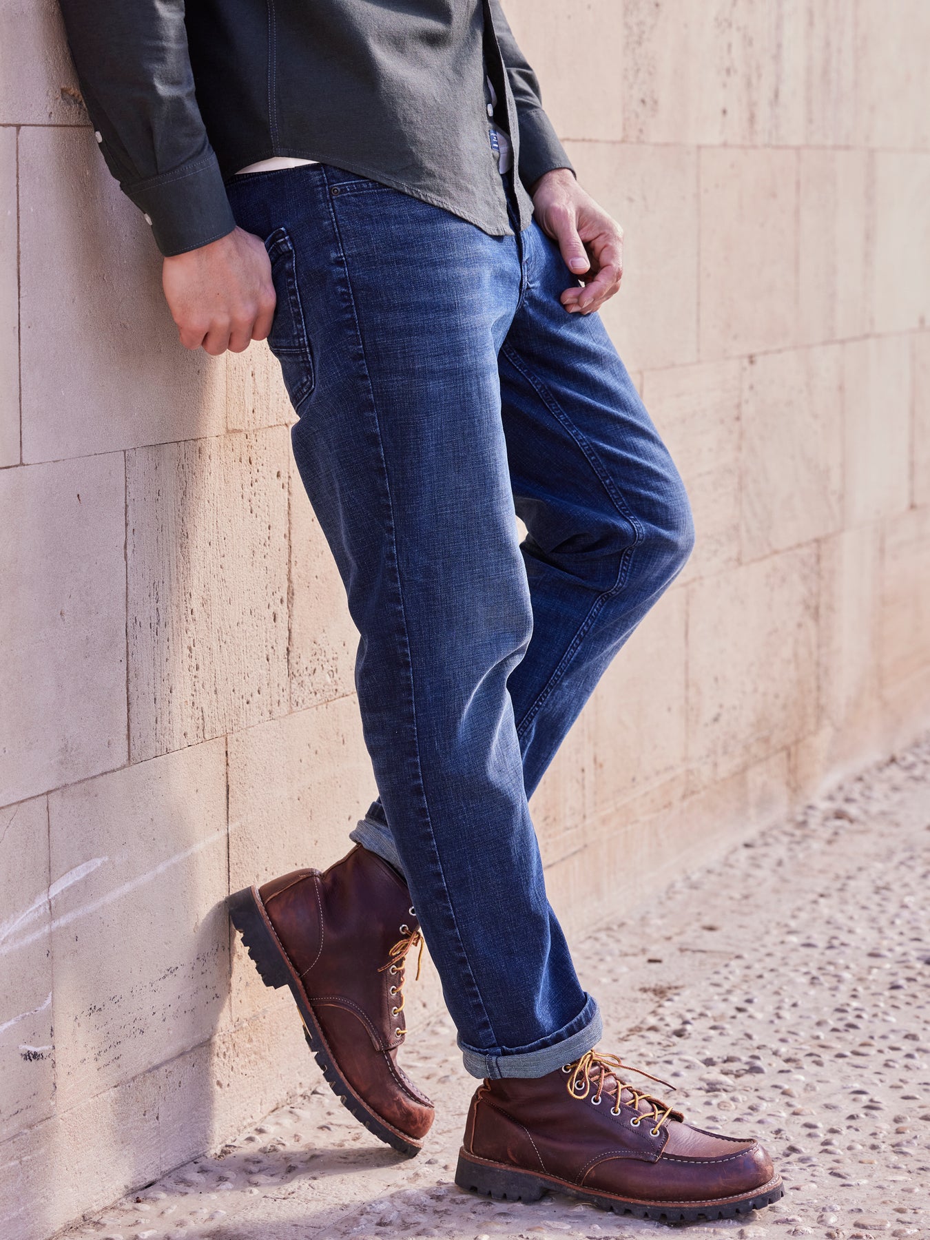 BAXTER 5-Pocket-Denim, RELAXED FIT, unifarben
