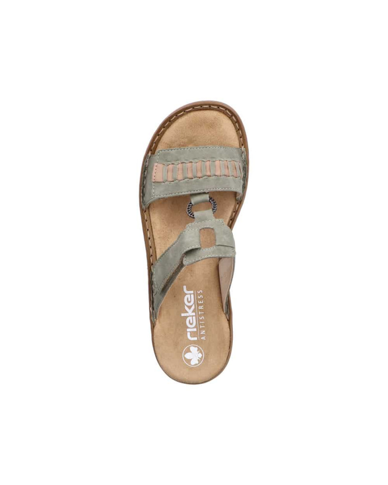 Rieker dame slip on sandal - grøn