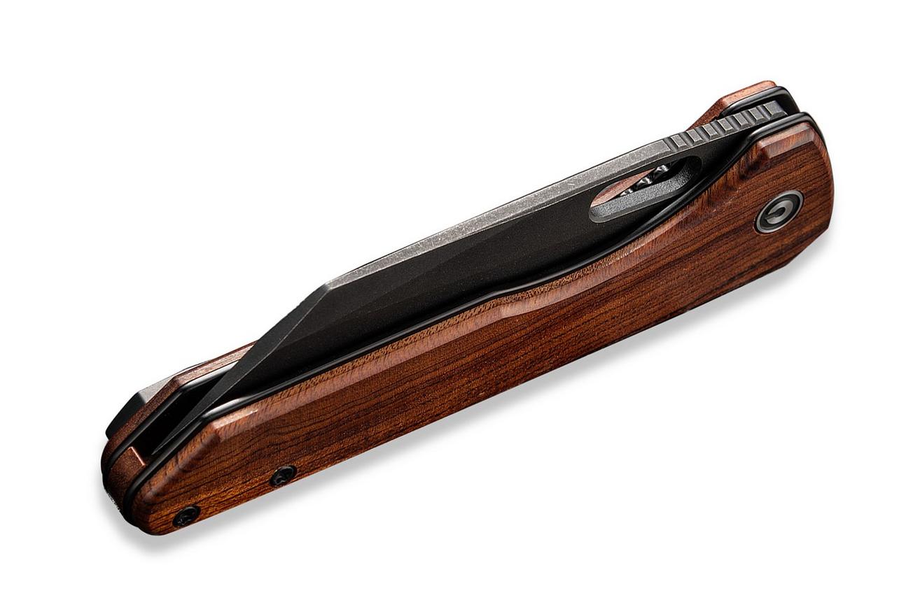Civivi Nugz C23060-3 Black Stonewashed 14C28N, Guibourtia Wood zakmes