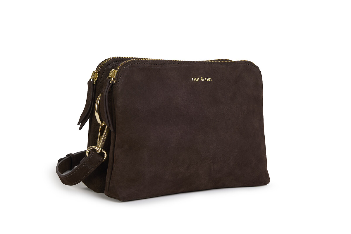 NAT & NIN<br>Bolsa de couro com compartimento duplo, Nael
