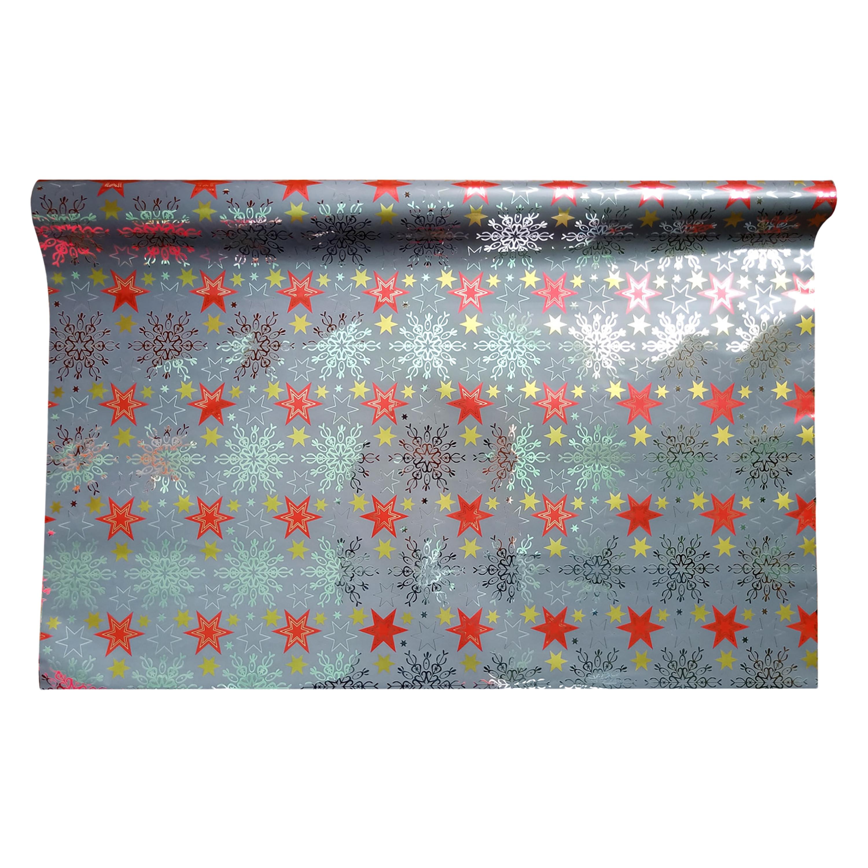 PAPIER CADEAU METAL IMPRIME PETITS MOTIFS 200X70CM