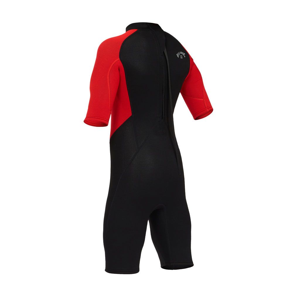 Billabong INTRUDER BACK ZIP FL - Combinaison shorty 2/2mm Homme red