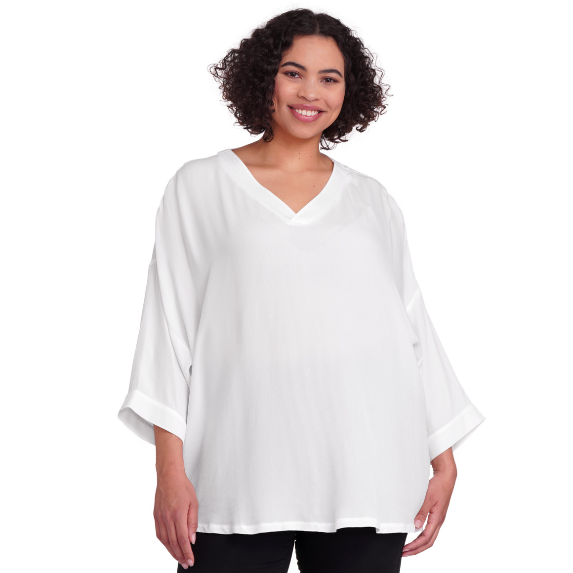Gina Benotti Damen Bluse aus Viskose weiss