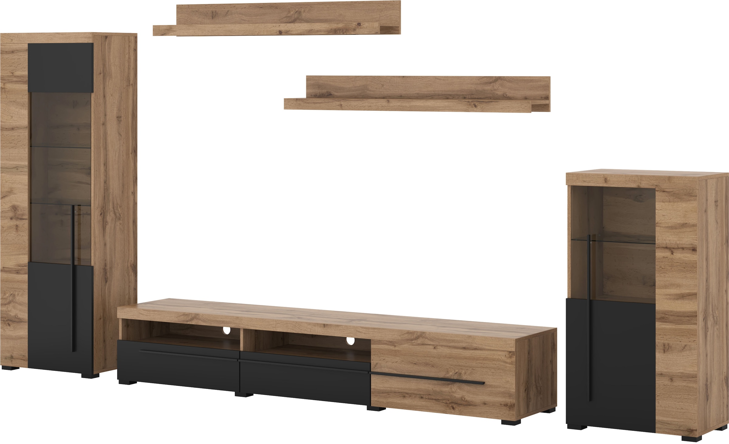 INOSIGN Wohnwand »Roger,Breite 270 cm moderne Mediawand ohne Beleuchtung« Set, 5 Stk. tlg.