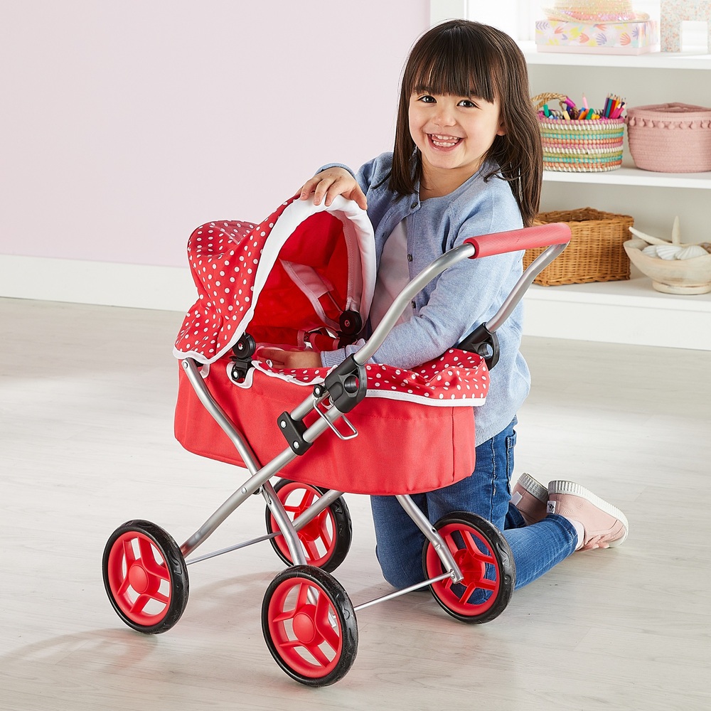Rosies Puppenwagen in Rot