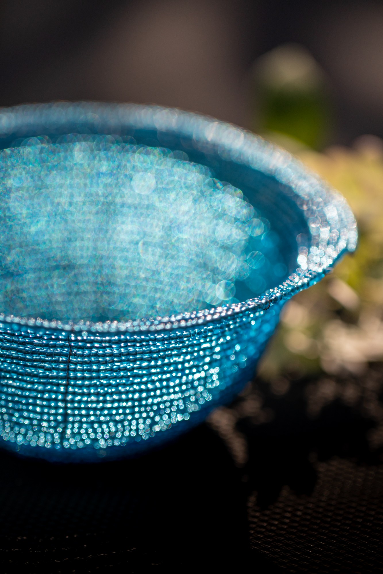 Schale aus Abalonen-Perlen, blau, Ø 13 cm, H 6 cm von fischer's lagerhaus
