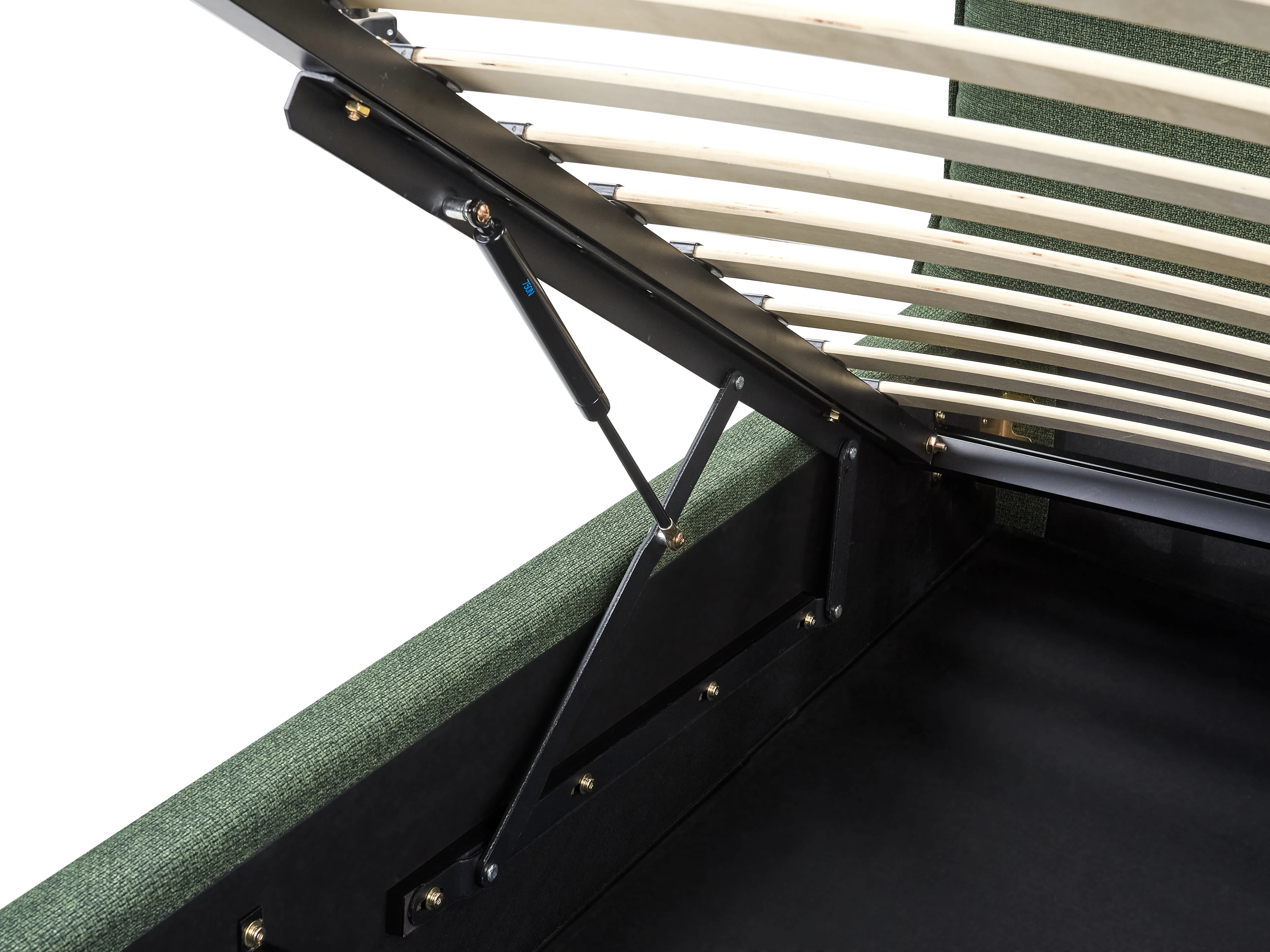 Bed met opbergruimte Stof BAJONNA 180 x 200 cm Donkergroen