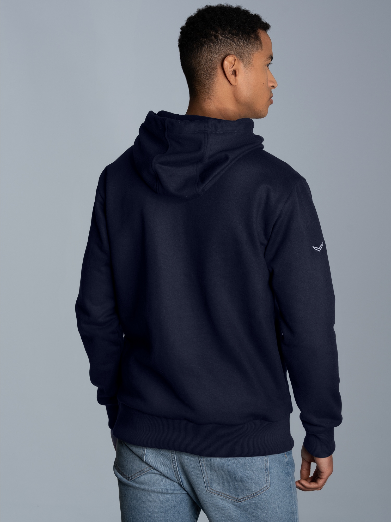 Hoodie aus SweatqualitätNavy