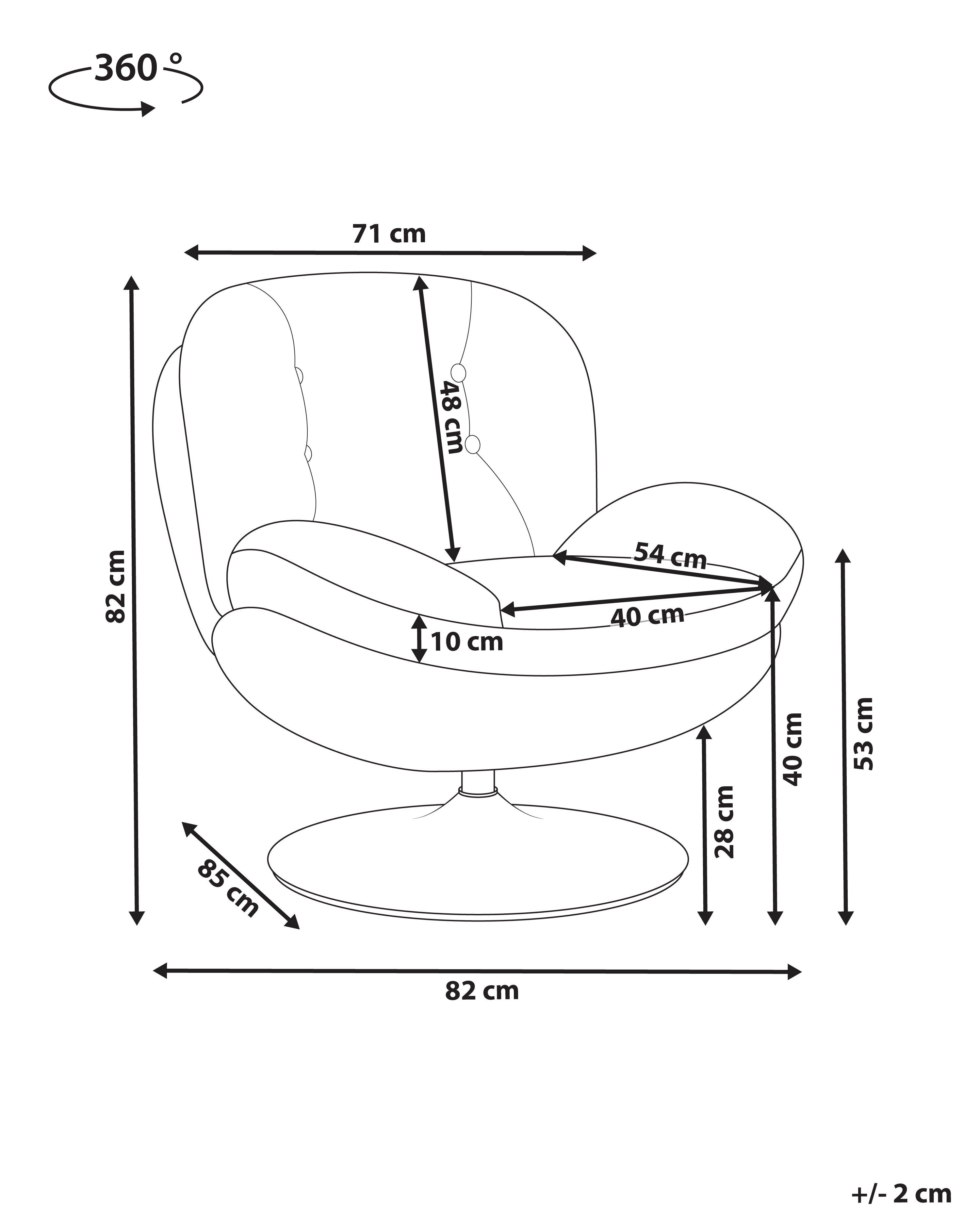 Draaifauteuil NOLVIK Fluweel Donkerbruin