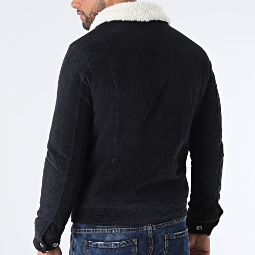 Veste Col Mouton MA21009 Bleu Marine