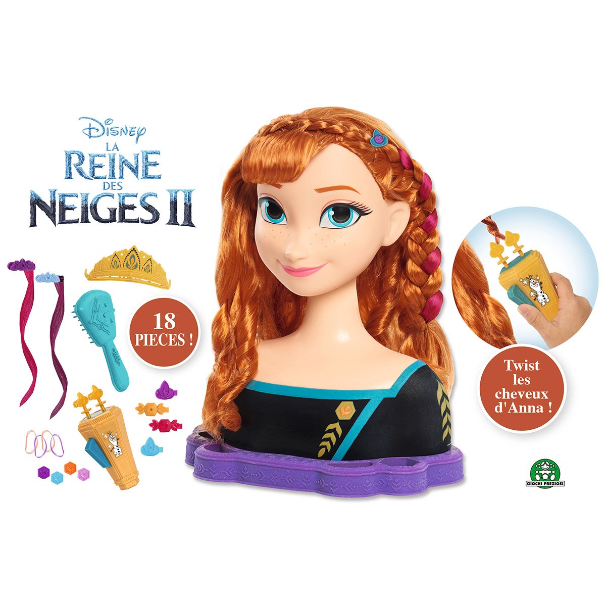 Tête à coiffer La Reine des Neiges 2 - Anna
