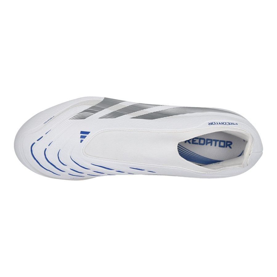 adidas Predator League Laceless FG/AG Polar Victory - Blanc/Argenté/Bleu
