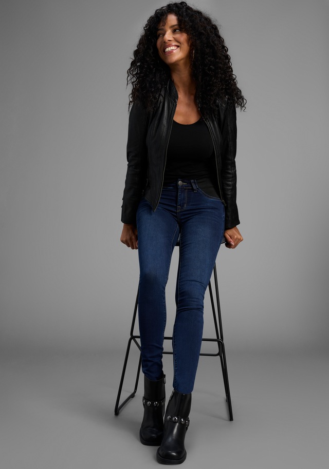 Arizona Skinny-fit-Jeans »Ultra Stretch«, skinny-fit,  mit Used-Look-Crinkles,  niedrige Leibhöhe