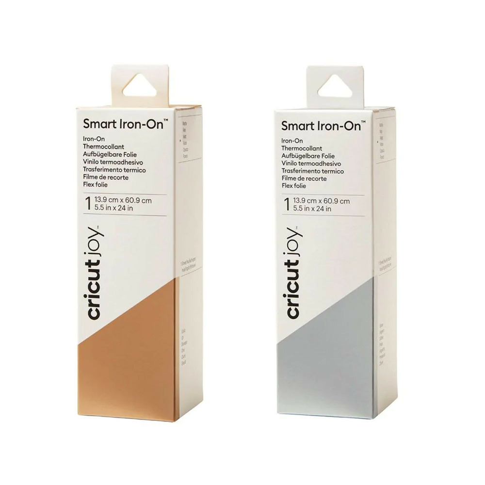 2 rouleaux thermocollants mats 61 x 14 cm - argenté, doré