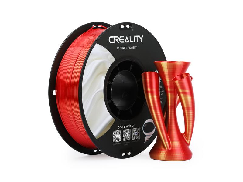 Creality Filament PLA Silk Gold/Rot, 1.75 mm, 1 kg Filament für 3D Drucker