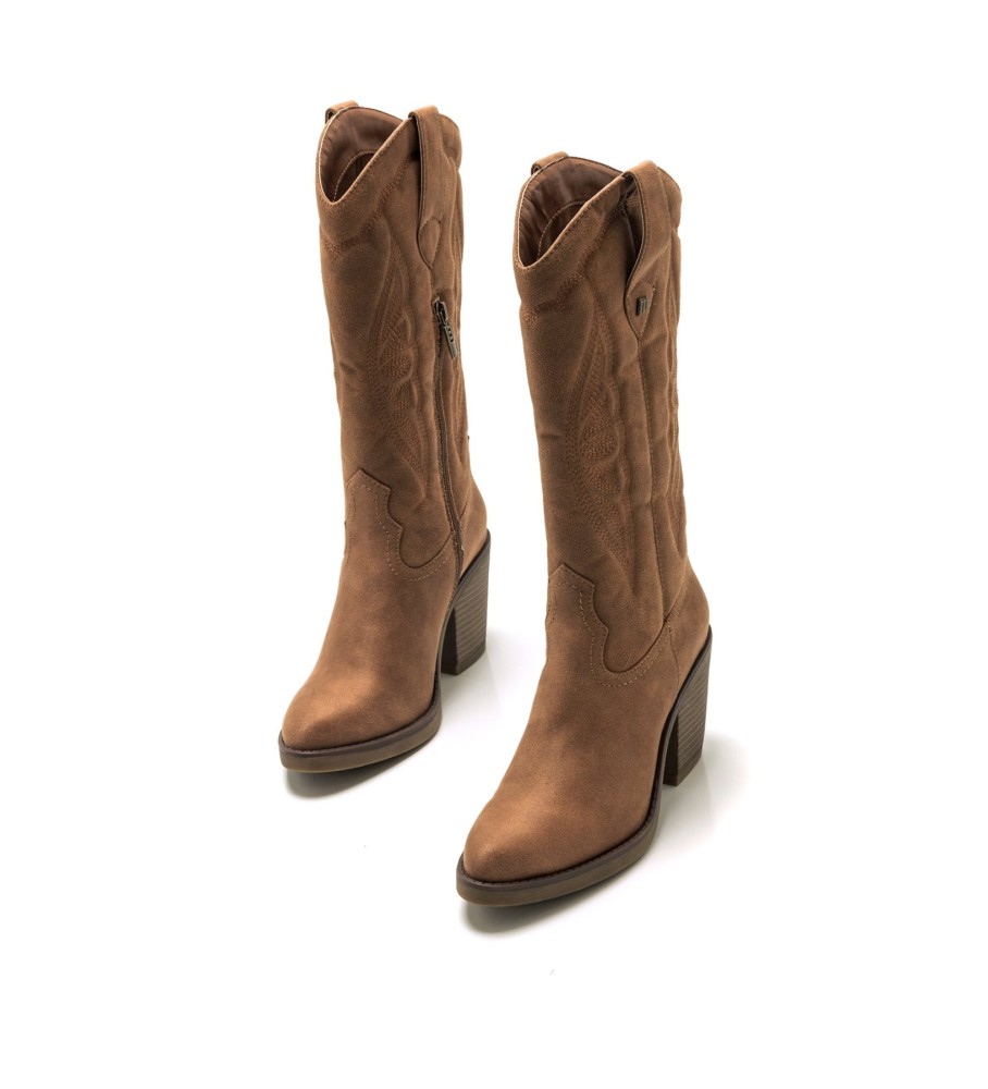 Botas Mustang Tijuana, marrom - Altura do salto: 8 cm -