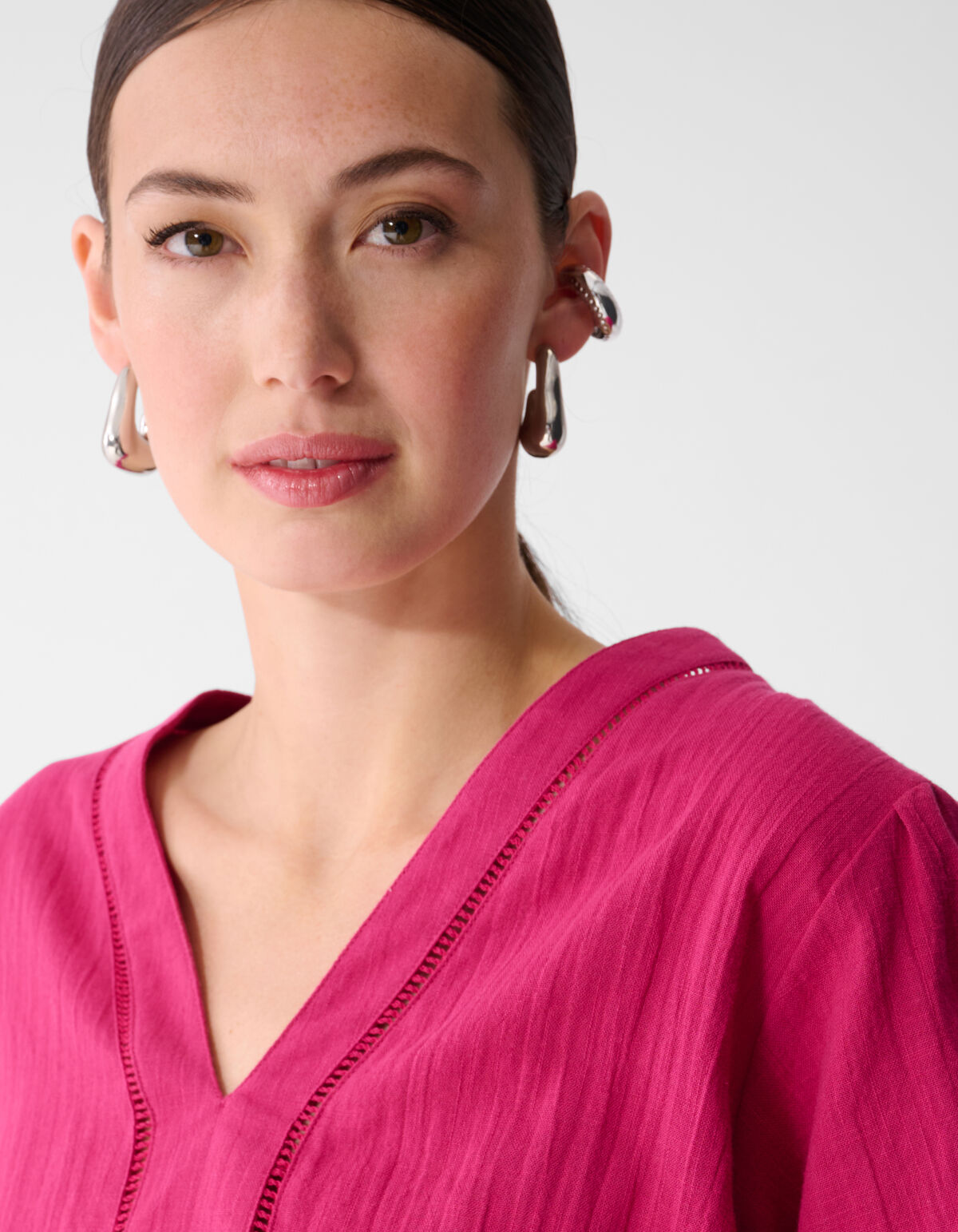 Tape Cropped Top Roze