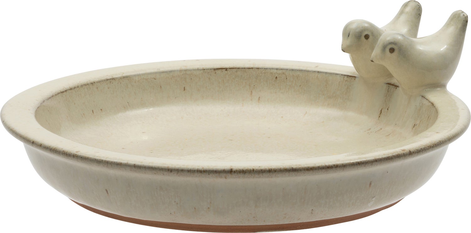 Intratuin vogel voeder- en drinkschaal Emmy beige D 32 H 11 cm