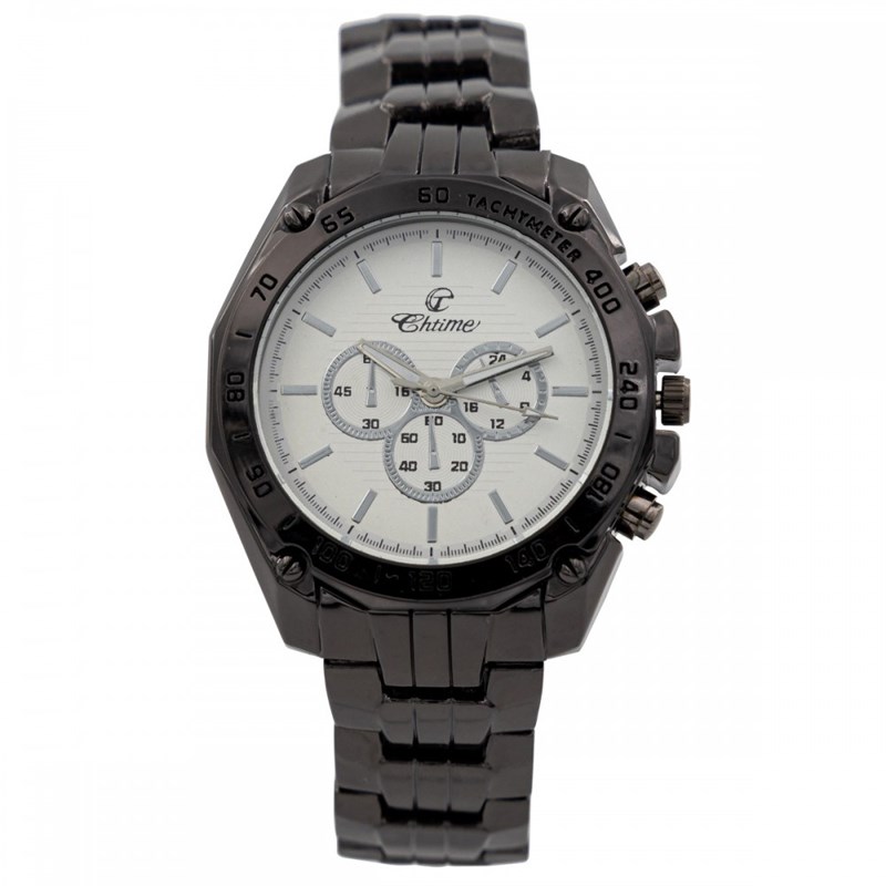 Montre Homme CHTIME bracelet Acier Noir