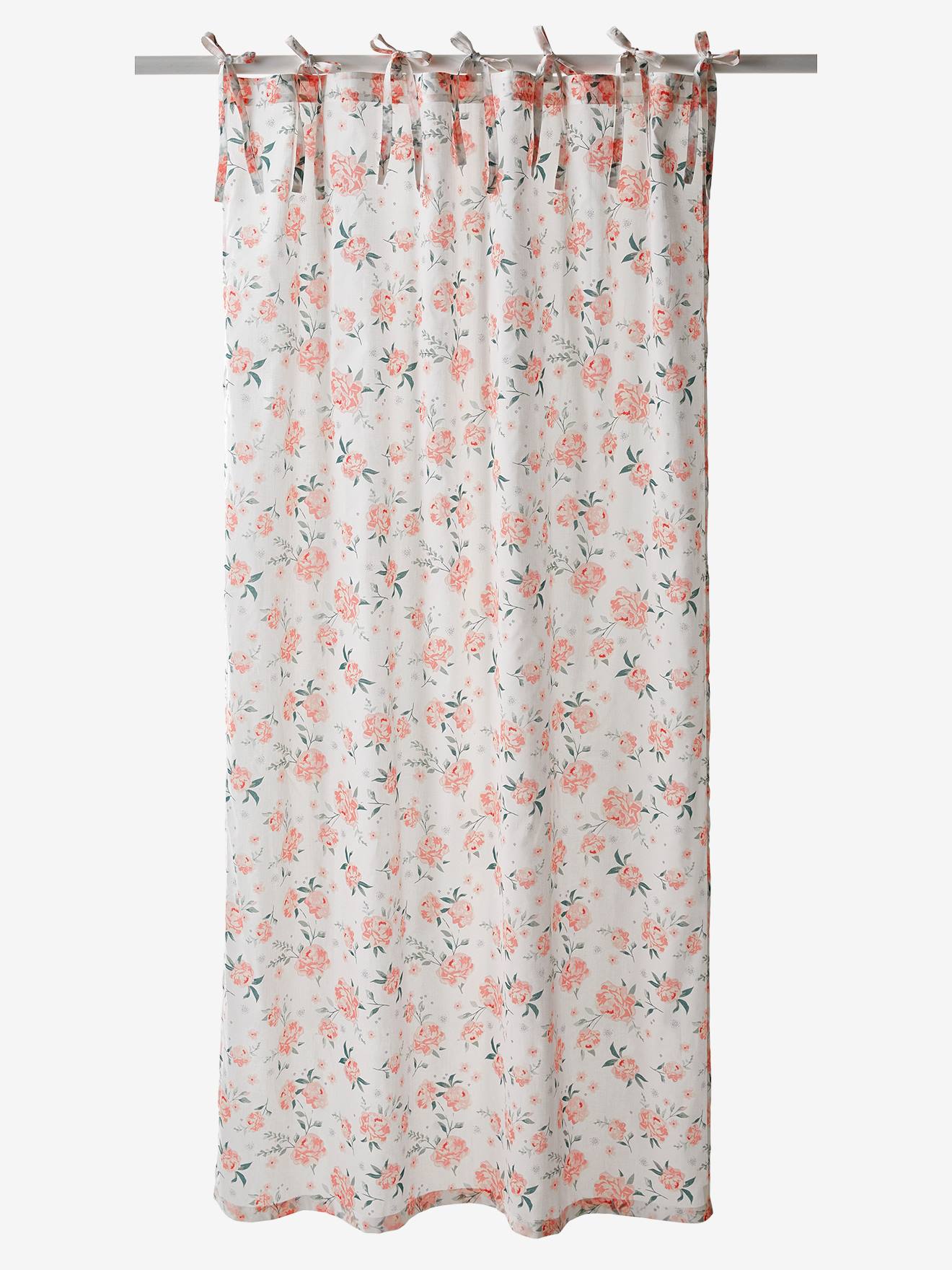 cortina transparente estampada em tom branco claro Eau de Rose
