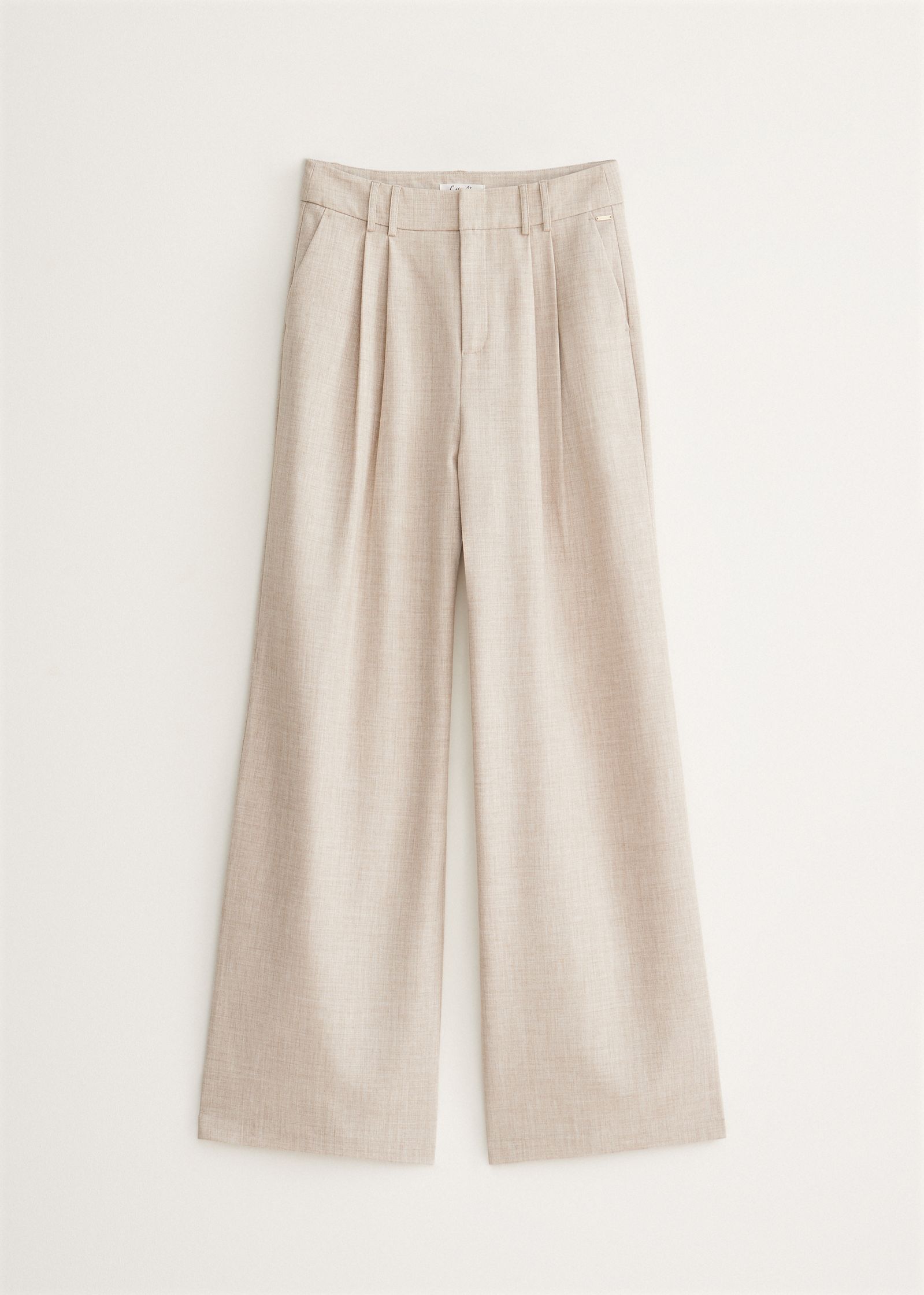 Wijde pantalon met plooien