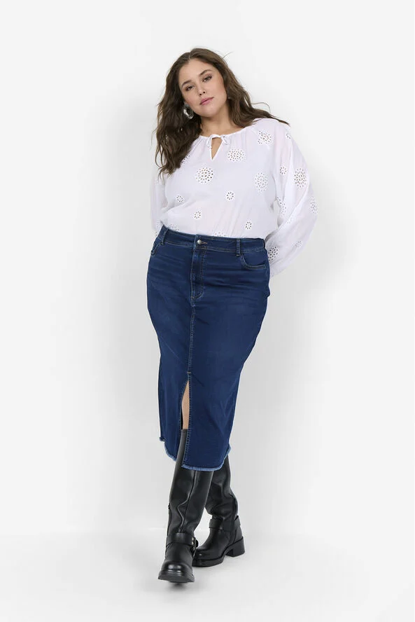 Wasabiconcept Curvy WA-GIT 1 Bluse Hvid 1000 hvid