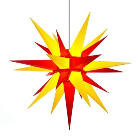 Herrnhuter Außenstern A13 gelb/rot, 130cm, ohne Kabel
