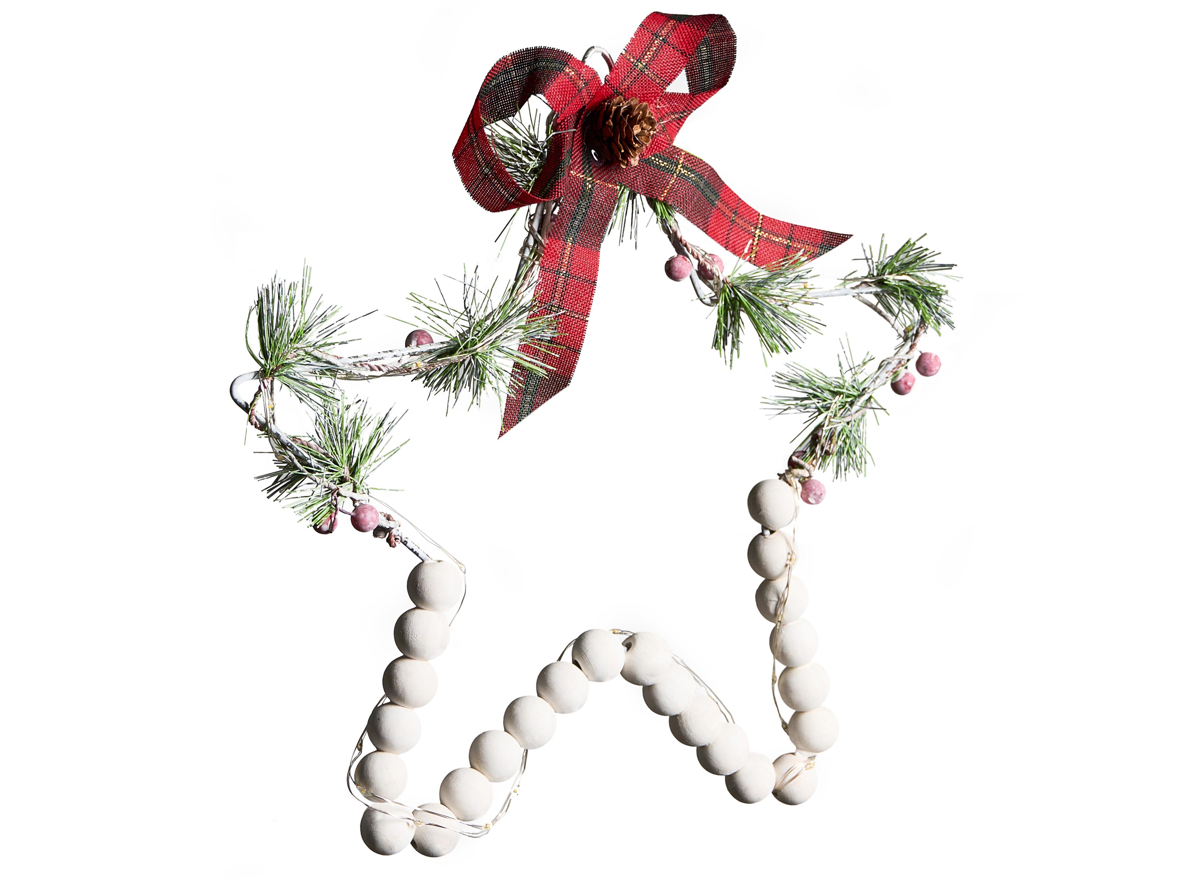 Set van 3 hangende decoraties LED KALLAVESI Ster 25/30/35 cm Wit