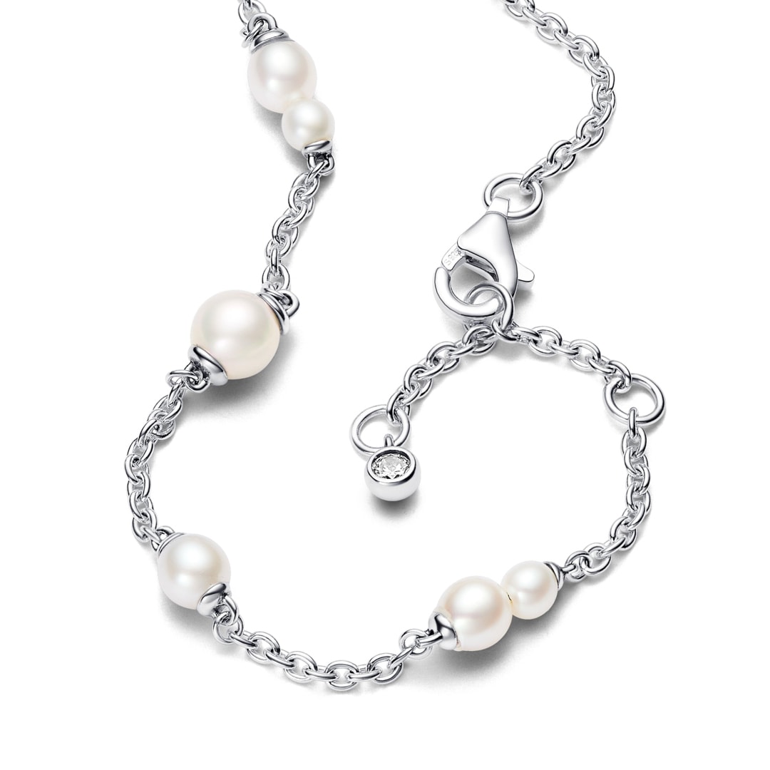 Pandora Timeless Behandelte Süsswasserzuchtperle Kettenarmband 925 Silber